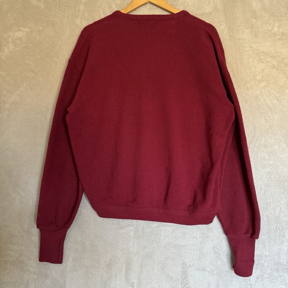 Vintage Izod Lacoste Men's V Neck Sweater Size Medium Preowned Red - Picture 7 of 7